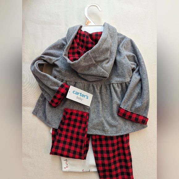 NWT Carter's 3 piece (jacket, pants, onesie) 12M - Picture 2 of 4